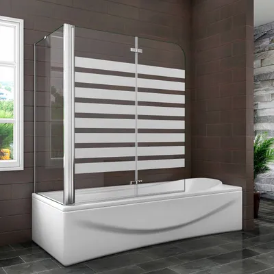 Produktbild von 120x70x140cm Links Montage Badewannenaufsatz 2-tlg 6mm Nano-ESG Duschabtrennung