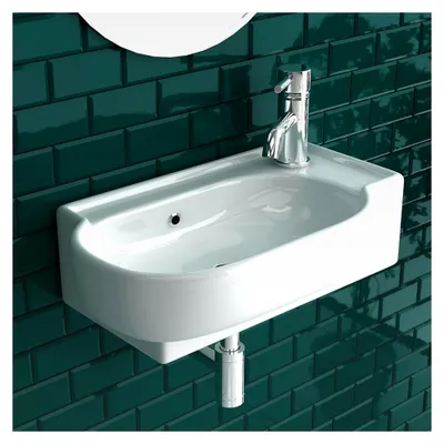 Produktbild von Alpenberger Waschbecken Bad Waschtisch 45 cm Breit Eckig Oval