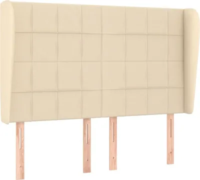 Produktbild von vidaXL Kopfteil mit Ohren Creme 147x23x118/128 cm Stoff
