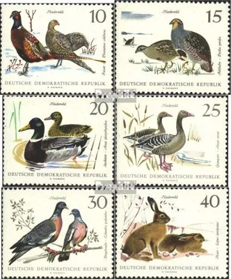 Produktbild von Briefmarken DDR 1968 Mi 1357-1362 (kompl.Ausgabe) gestempelt Niederwild