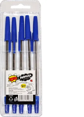 Image de Set de 5 stylos jetables (recharge bleue)