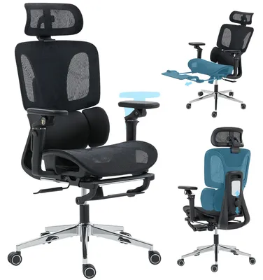 Obrázek produktu pro Kancelářská židle HOMCOM – ergonomická židle s nastavitelnými sklopnými opěrkami v 6 směrech