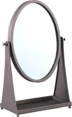 Image de Ptmd Miroir Francess Ovale Marron 43 Cm