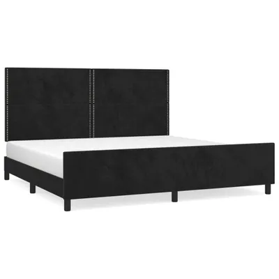 Immagine prodotto di vidaXL Struttura letto senza materasso nero 200x200 cm in velluto