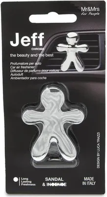 Produktbild von Mr&Mrs Jeff Scent für Auto, Chromsilber, Sandale und Weihrauch