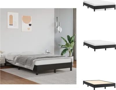 Produktbild von vidaXL Bettgestell Schwarz 120x200 cm Kunstleder -  Betten & Bettgestelle