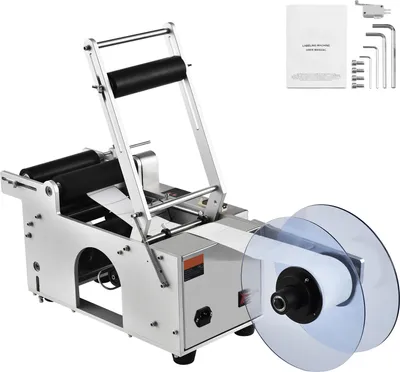 Zdjęcie produktu dla Półautomatyczna etykieciarka SucceBuy do etykietowania 20-50 etykiet na minutę, odpowiednia do etykiet o szerokości 13-150 mm i długości 25-300 mm, idealna do etykiet cenowych i etykiet na butelki