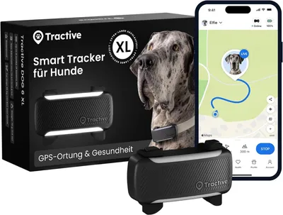 Productafbeelding van GPS-tracker voor honden XL - live locatie - wegloopalarm - activiteitsregistratie - waterdicht - tot 6 weken batterij