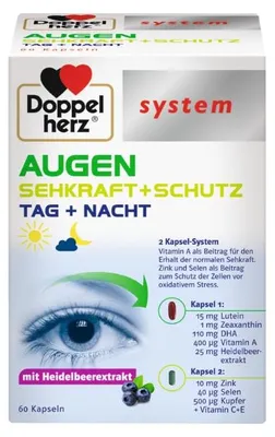 Produktbild von Doppelherz system AUGEN SEHKRAFT + SCHUTZ, 60 St. Kapseln