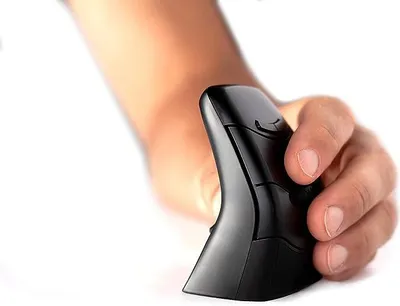 Image de Bakker Elkhuizen DXT 3 Precision - Souris verticale - ergonomique - droitier et gaucher - optique - 7 boutons - sans fil, filaire - 2.4 GHz, USB-C - récepteur sans fil (USB)