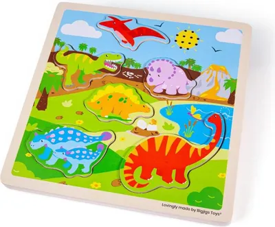 Produktbild von Bigjigs Toys Jigsaw mit Ton Dinosaurier