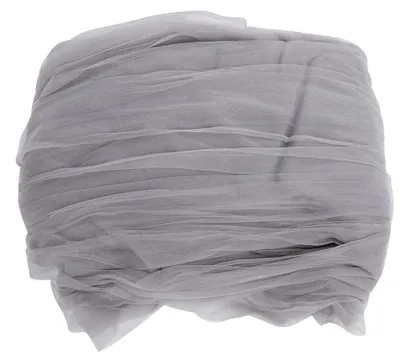 Obrázok produktu pre Sieťka na baldachýn pre detskú posteľ – priedušná a dekoratívna – sivá, 60 x 240 cm