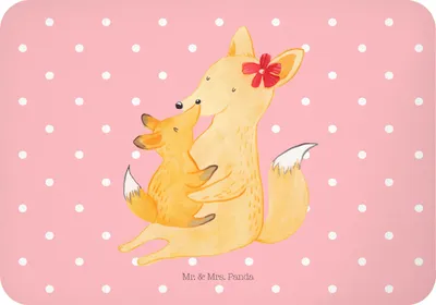 Produktbild von Mr. & Mrs. Panda magnet Fuchs Mama - Rot Pastell - Geschenk, whiteboardmagnet, Schoß, tafelmagnet, Mutter, rechteckmagnet, Muttertag, Kühlschrankmagnet, Tochter