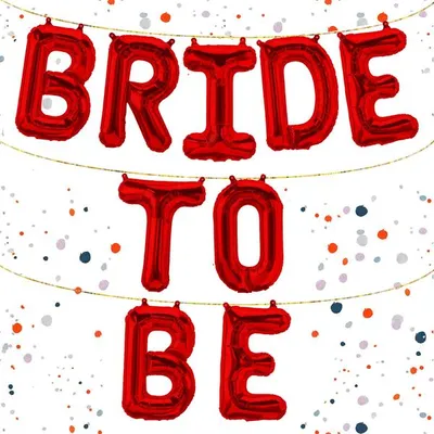 Produktbild von Folienballon Schriftzug Bride to be, Rot, ca. 40 cm für Luftbefüllung