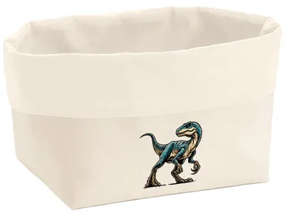 Produktbild von Huuraa Organizer Velociraptor Dinosaurier 8 Liter Large Canvas Baumwolle Utensilo Geschenkidee