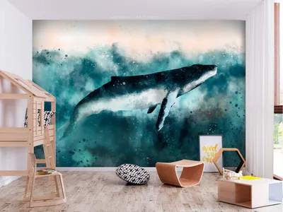 Produktbild von Vlies Fototapete Unterwasserwelt 400x280 cm Tapeten Wandtapete XXL Tiere Meer Natur Abstrakt wie gemalt g-A-0343-a-a