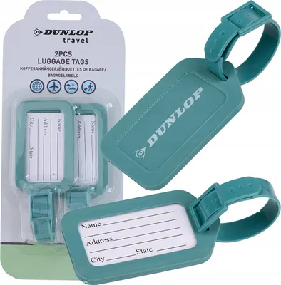 Obrázek produktu pro Visačka na zavazadla Visačka na letadlo Adresní štítek 2x Dunlop
