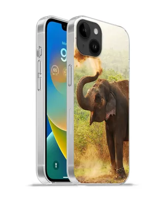 Produktbild von MuchoWow® Handyhülle Schutzhülle Hülle für Apple iPhone 14 Plus - Soft case Elefant - Tiere - Wald - Bäume Silikon Softcase Handy Hülle - Abbildung