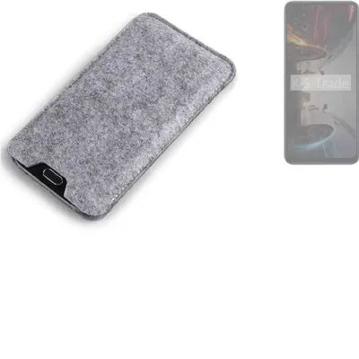 Produktbild von K-S-Trade Filz Handyhülle kompatibel mit Xiaomi POCO X5 5G Schutzhülle Filztasche Filz Tasche Case Sleeve Handy Hülle Filzhülle grau