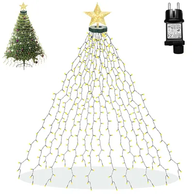 Lichtsnoer 2 m, 400 warmweiße LEDs, 8 Modi, IP44, Innen/Außen