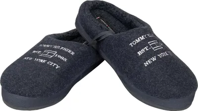 Immagine prodotto di Ciabatte uomo TH TOMMY HILFIGER pantofole da casa con suola rigida antiscivolo e imbottitura con pelliccetta articolo XM0XM02604, 39/40 - EUR 39/40 - UK 6,5 - USA 7,5 - CM 25, Poliestere 100%