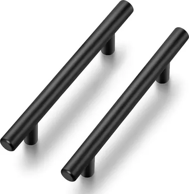 Produktbild von Möbelgriffe - Schrankgriffe schwarz - 25 Stück - Edelstahl - 96 mm