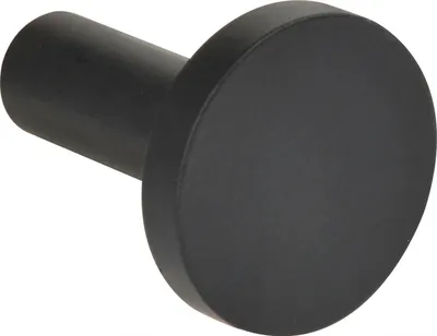 Produktbild von Technikteam Kleiderhaken Wand Bodon ø 30mm - Wandhaken zum Schrauben - rund, Stahl schwarz matt pulverbeschichtet