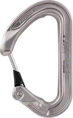 Schnappkarabiner "ANGE S grau" von Petzl; aus Aluminium; leicht und robust; für Kletteranwendungen.
