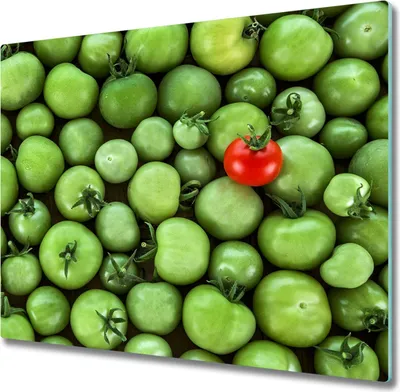 Produktbild von Glas Herdabdeckplatte 60x52 cm Spritzschutz Glasabdeckplatte Schneidebrett Reife Tomate