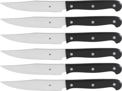 Produktbild von WMF Kansas Steakmesser Set 6-teilig, Spezialklingenstahl mit Wellenschliff, Kunststoffgriff, Geschenkverpackung