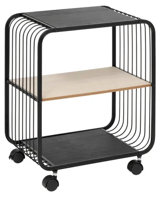 Image de Étagère à 2 niveaux en métal et bois noir - 5 five simply smart