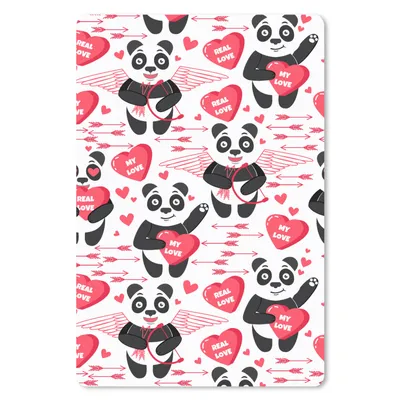 Produktbild von MuchoWow® Mauspad Mousepad Panda - Liebe - Beziehung 18x27 cm - Mousepads - Maus Mat - Pad - Mausunterlage