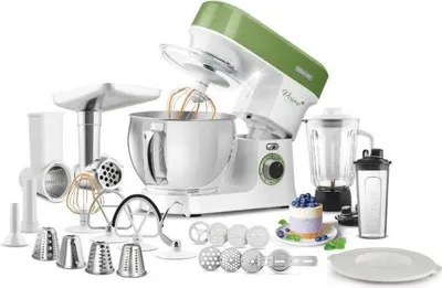 Image de Robot Pâtissier Sencor STM 3780GG, 1200 W, Bol Inox 5 L, 6 Vitesses, Avec 4 Accessoires