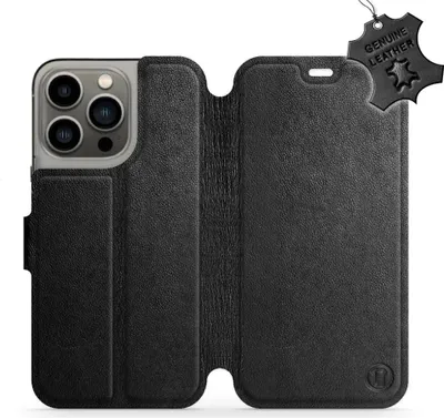 Produktbild von Echtleder Handyhülle für iPhone 13 Pro, Mobiwear Leather, Schwarz