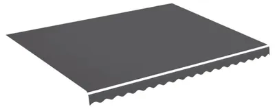 Zdjęcie produktu dla Materiał zastępczy do markiz z ramieniem, do markiz kasetowych, tkanina do markiz, wodoodporna, ochrona przed słońcem, do tarasu, kolor antracyt, wymiary 450 x 350 cm
