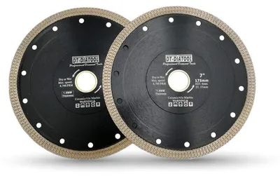 Productafbeelding van Diamantzaagschijf 175 mm x 25,4 mm / 22,23 mm, Mesh Turbo, 2 stuks, geschikt voor tegels, marmer, graniet