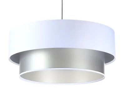 Zdjęcie produktu dla Lampa wisząca DOUBLE WHITE 40 biała/srebrna