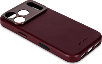 Produktbild von DECODED Lederhülle für iPhone 17 Pro Max (Dunkelrot)