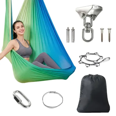 Image de Hamacs de yoga avec accessoires de montage pour l'extérieur