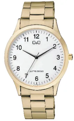 Produktbild von Q&Q Herrenuhr mit Edelstahlarmband, goldfarben