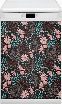Produktbild von Magnete  Dekorative Magnet Folie für Geschirrspüler 45x80 cm Küche  - Blumen Vintage