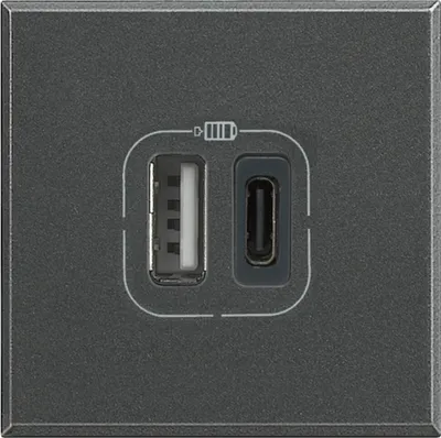 Immagine prodotto di Legrand HS4287C2 Steckdose 2x USB Anthrazit (HS4287C2)