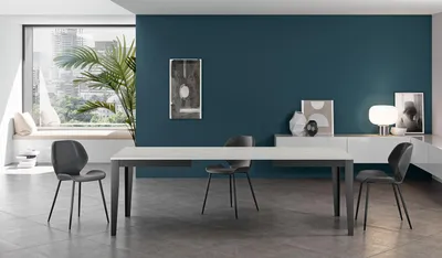 Produktbild von Groß - Ausziehbarer Tisch (156/316 x 90 cm) aus weißem Melamin