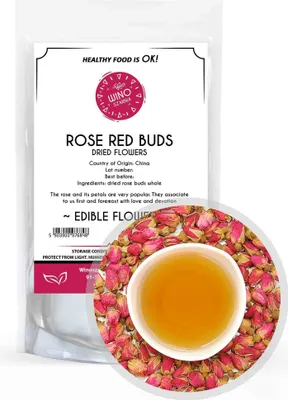 Produktbild von Rot Rose Ganze Knospen getrocknet - 50g Essbare Blumen