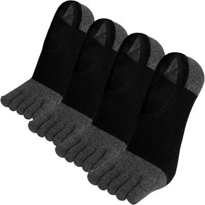 Produktbild von Unsichtbare Zehensocken Herren, 5 Zehen, Größe 39-46, Baumwolle, für Sneakers