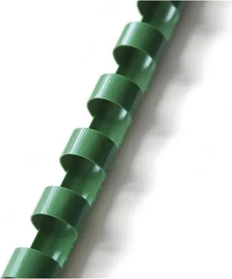 Zdjęcie produktu dla Grzbiety plastikowe - 6 mm, zielone, 100 szt