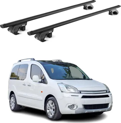 Produktbild von Dachträger Grundtäger für Citroen Berlingo 2008-2018 90kg Alu Schwarz 2 tlg ABE