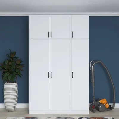 Produktbild von Skye Decor, BA104 - 1989, Kleiderschrank, Weiß, 100 % MELAMINBESCHICHTETE SPANPLATTEN, 100 x 59 cm