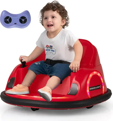 Produktbild von GOPLUS Elektrisches Kinderfahrzeug, Autoscooter mit LEDs, drahtlosem Anschluss, Musik & Soundeffekten, Spielzeugauto für Kinder ab 18 Monaten