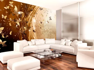 Produktbild von Vlies Fototapete 400x280 cm Tapeten Wandtapete XXL Ornament Abstrakt Schemtrerling a-A-0234-a-b